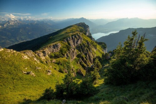 Landschaftsbilder Thunersee Berge Berner Oberland Schweiz Landschaftsfotografie Spiez Bilder Fine Art Online Kaufen